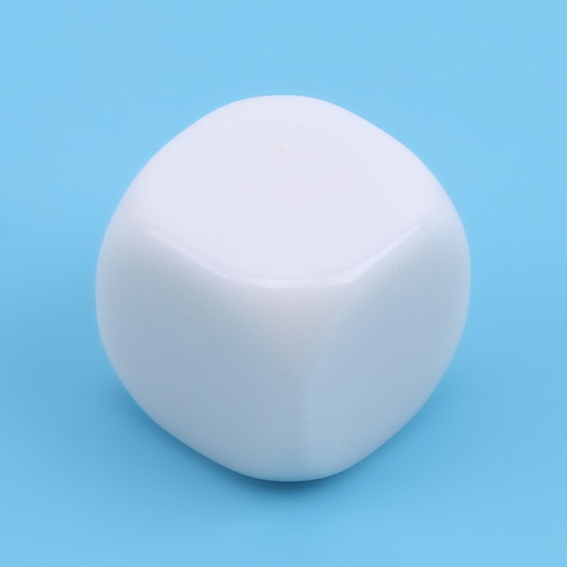 10 Stks/pak 15Mm Wit Glad Afgeronde Hoek Blanco Dobbelstenen Opaque Zes Zijdige D6 Dobbelstenen Voor Bordspellen Plezier En onderwijs Educatief Speelgoed
