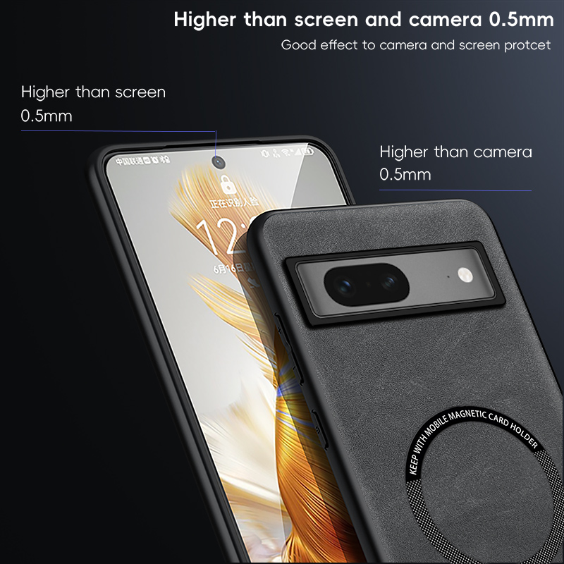 Capa macia de couro retrô magnética para google pixel 7 pro, tampa do telefone de carregamento sem fio, pixel 7 pro, google 7a