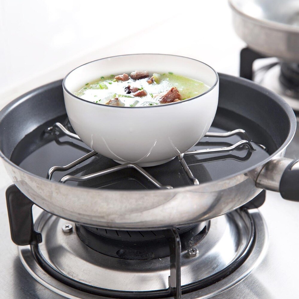 Vijfhoekige roestvrijstalen stoomrek plank waterstomer keuken multifunctionele pot koken stoomvoedselrek