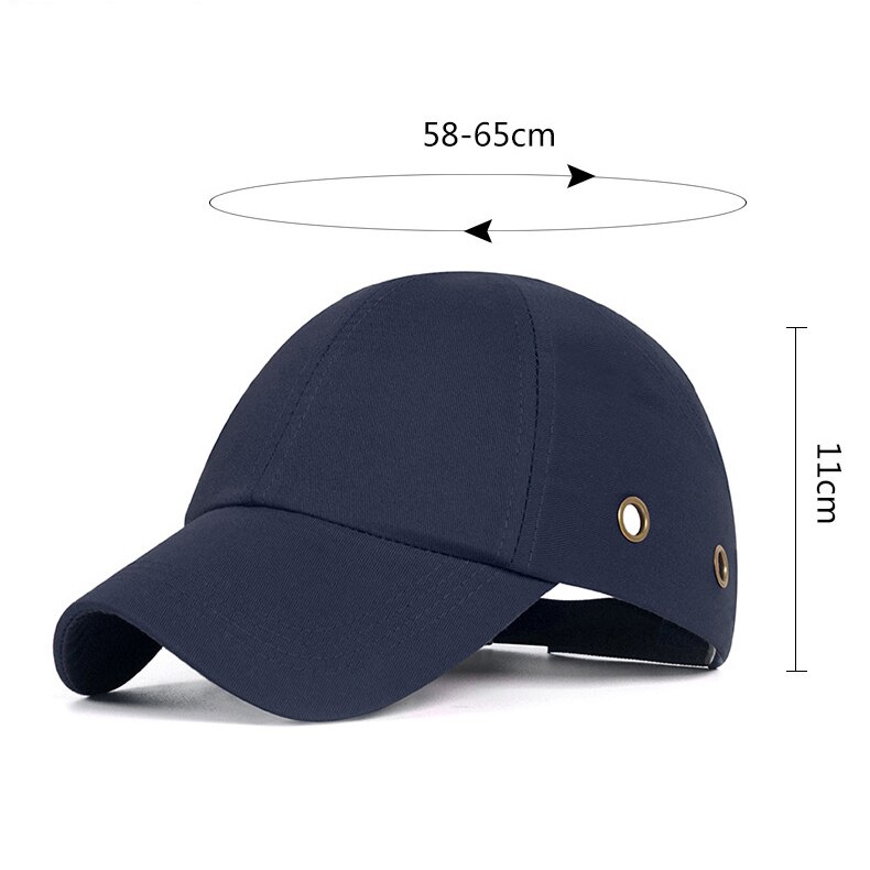 Baseball bump cap letvægts sikkerhedshjelm hovedbeskyttelse cap justerbar beskyttende hat