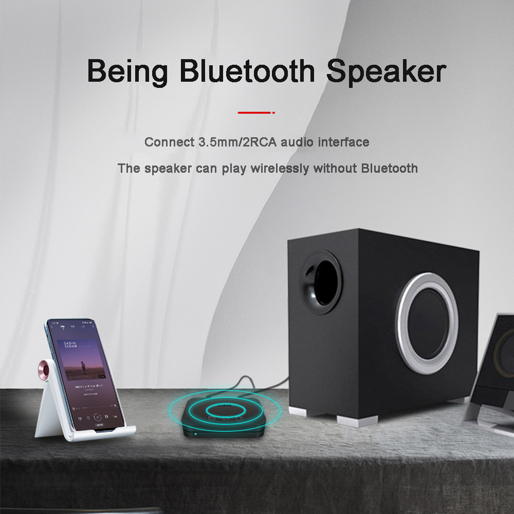 Bluetooth-Compatibel Rca Audio Ontvanger 3.5Mm Aux Jack Muziek Draadloze Adapter Dongle Hifi Stereo Met Mic Nfc Voor auto Tv Luidspreker