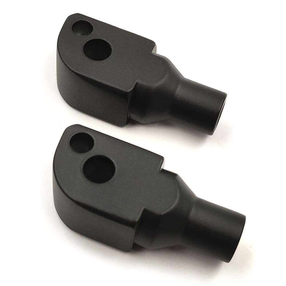 Aftermarket Motorcycle Parts Chrome/Black Footpeg Adapter For Passenger -Later Harley Softail Fat Boy FLFB Fat Bob FXFB: PA018X2-BLACK