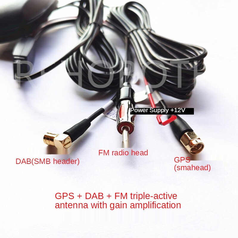 Multi-functional DAB DAB+GPS FM/AM Antenna Car Digital Radio Amplified Aerial Roof Mount Shark Fin Antenna