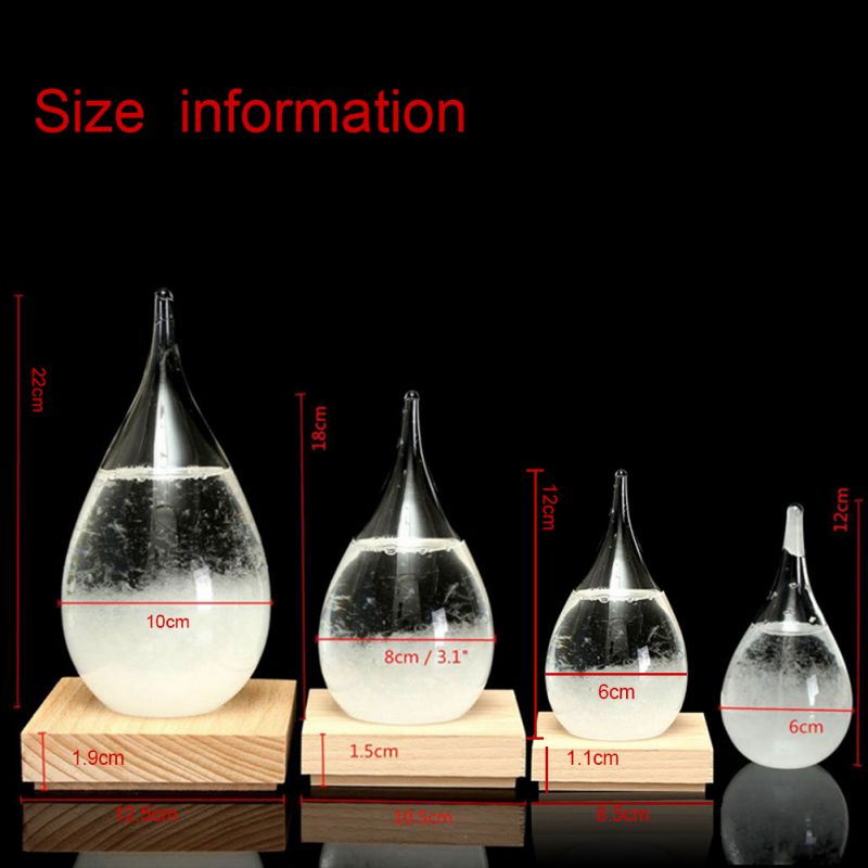 Stylish Beautifully Desktop Weather Forecast Water Glass Bottle Barometer Bottles Weather