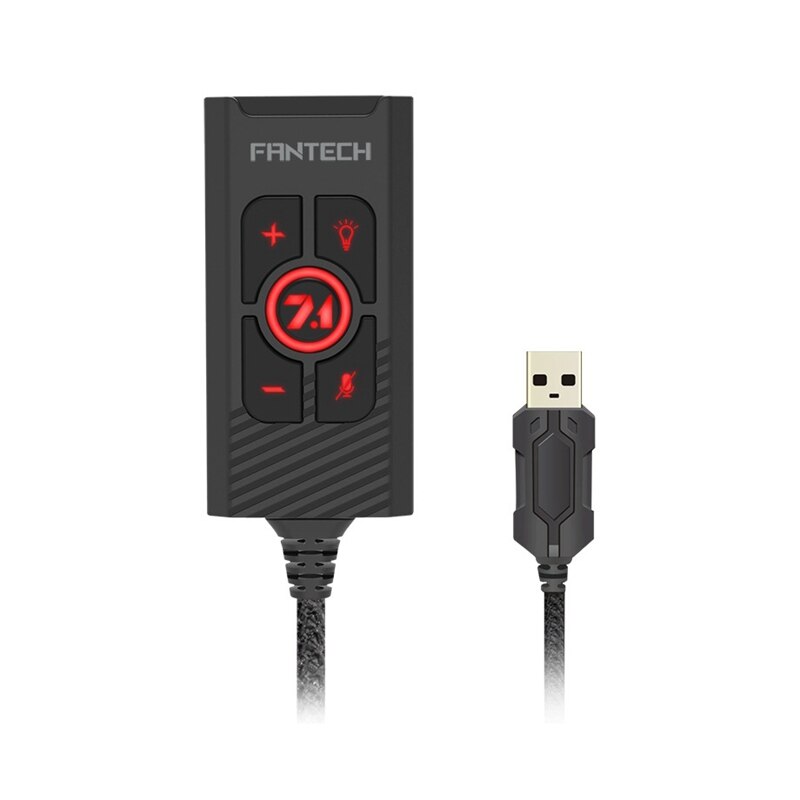 Fantech  ac3002 7.1 o lydkortvolum og mikrofon risikokontrollkontroller 7.1 tilleggsfunksjoner til ørepropper til spillhodesett