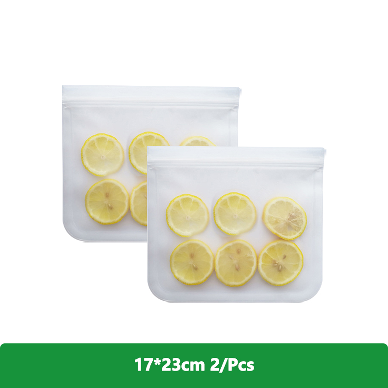 1/2/3/5Pcs Reusable Food Freezer Bags Leakproof Silicone Ziplock Bags BPA Free Meat Fruit Veggies Storage Bag Dishwasher Safe: DEEP BLUE