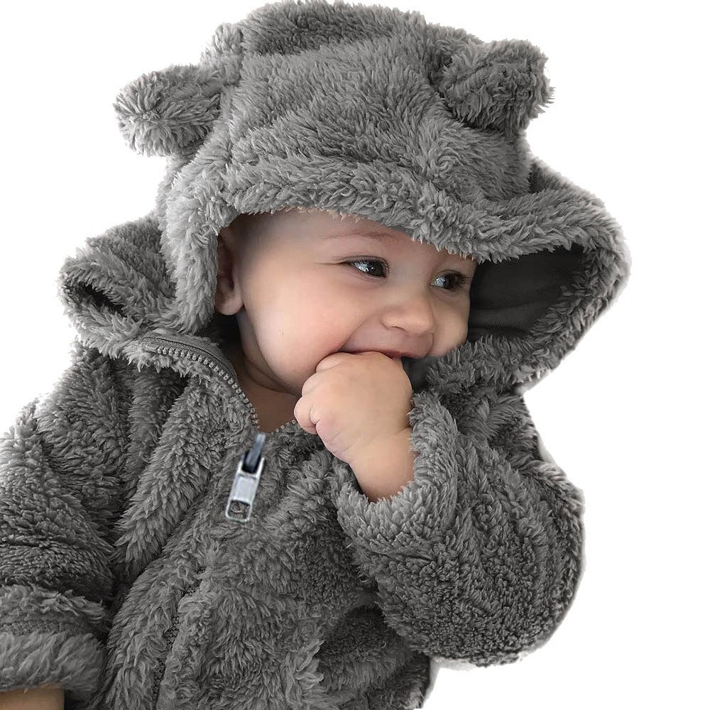 Peuter Baby Jongens Meisjes Bont Hoodie Winter Warm Solid Jasje Leuke Dikke Kleding Bovenkleding Jassen