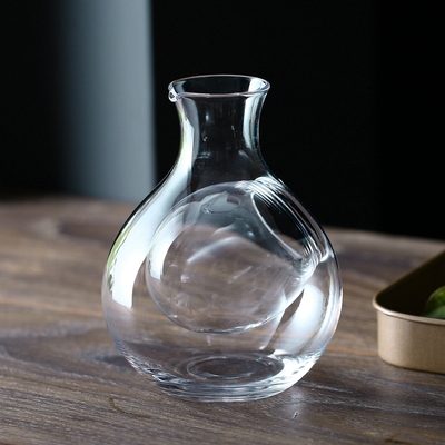 Creatieve Japanse Glas Wijn Set Hamster Nest Sake Set Decanter Crystal Wijn Warmer Glas Helder Wijn Pot Whisky Fles Bar: Round Pot 290ML