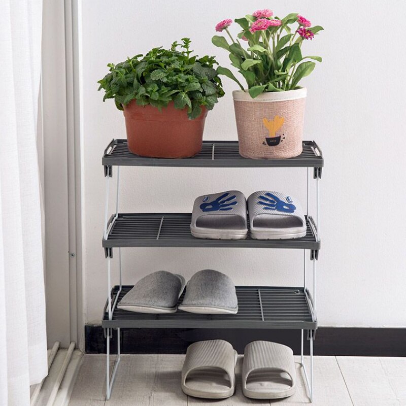 Table Desktop Storage Holder Organizer Foldable Office Stationery Racks Shelf Home Bathroom Kitchen Display Stand