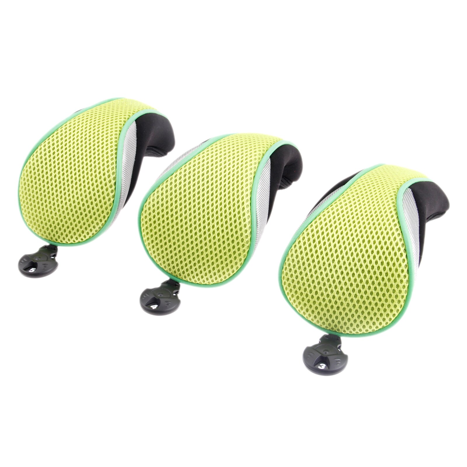 SURIEEN 3 Pcs/Set Golf Club Head Cover Golf hybrid club Headcovers Golf Head Covers Protect Set 6 Colors Choose: Green
