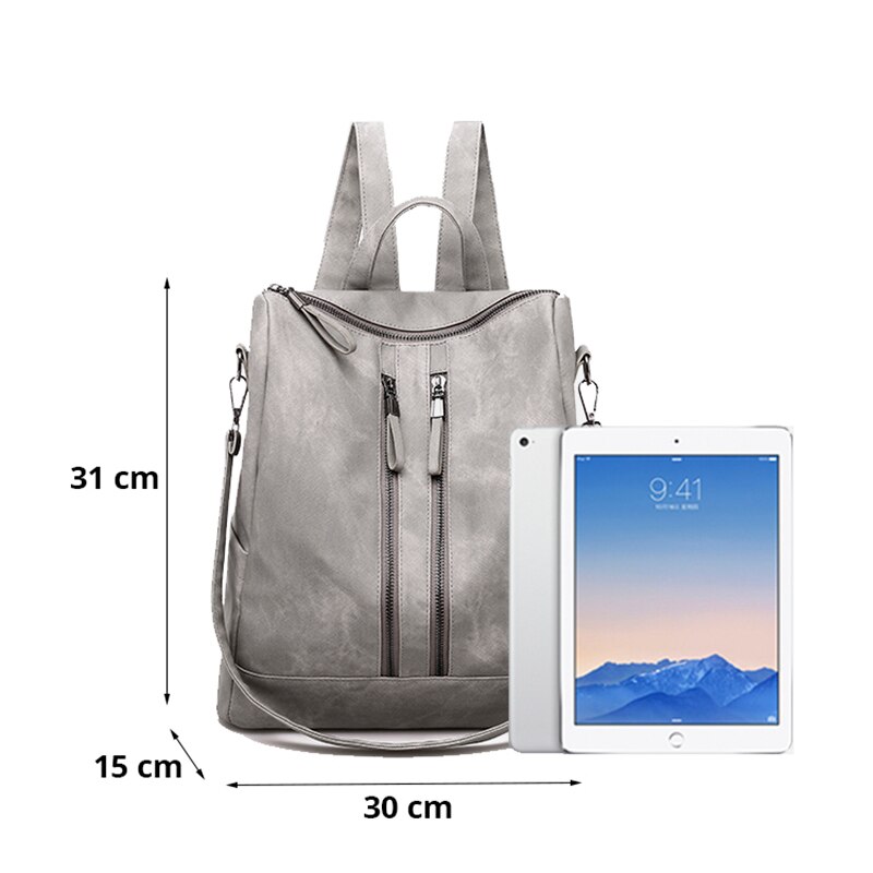 Mochila femenina , mochila femenina informal multifunción, mochila de cuero para mujer, bolso de hombro femenino, mochila A Dos viajes