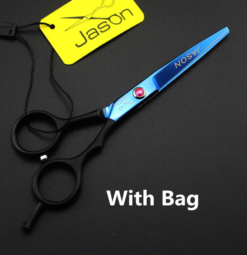 323# 5.5'' Brand Jason TOP GRADE Hairdressing Scissors 440C Barbers Cutting Scissors Thinning Shears Hair Scissors: One Cutting Add Bag