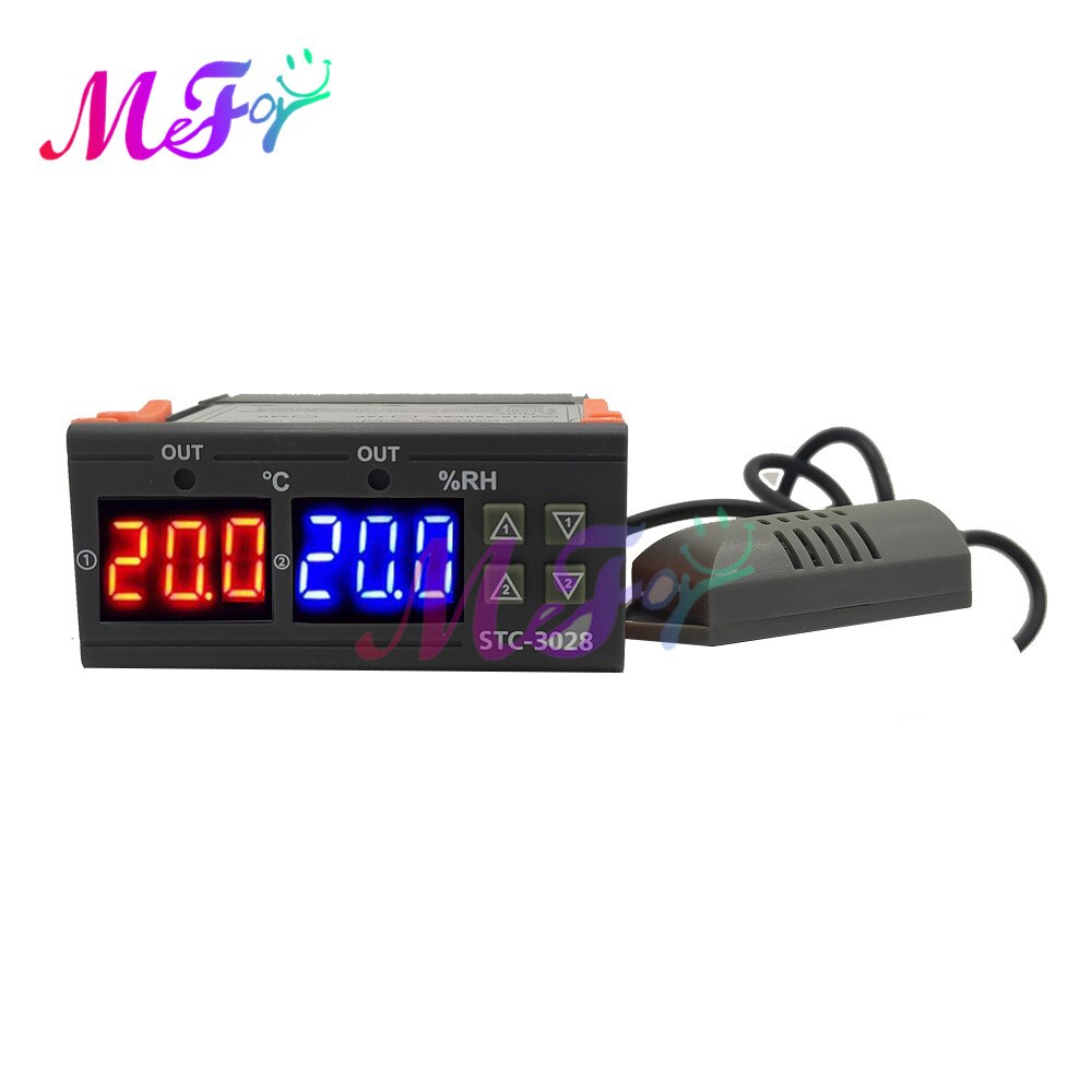 Digital Thermostat STC-3028 Temperature Humidity Controller Sensor Thermostat Humidistat Thermometer Hygrometer Control Switch
