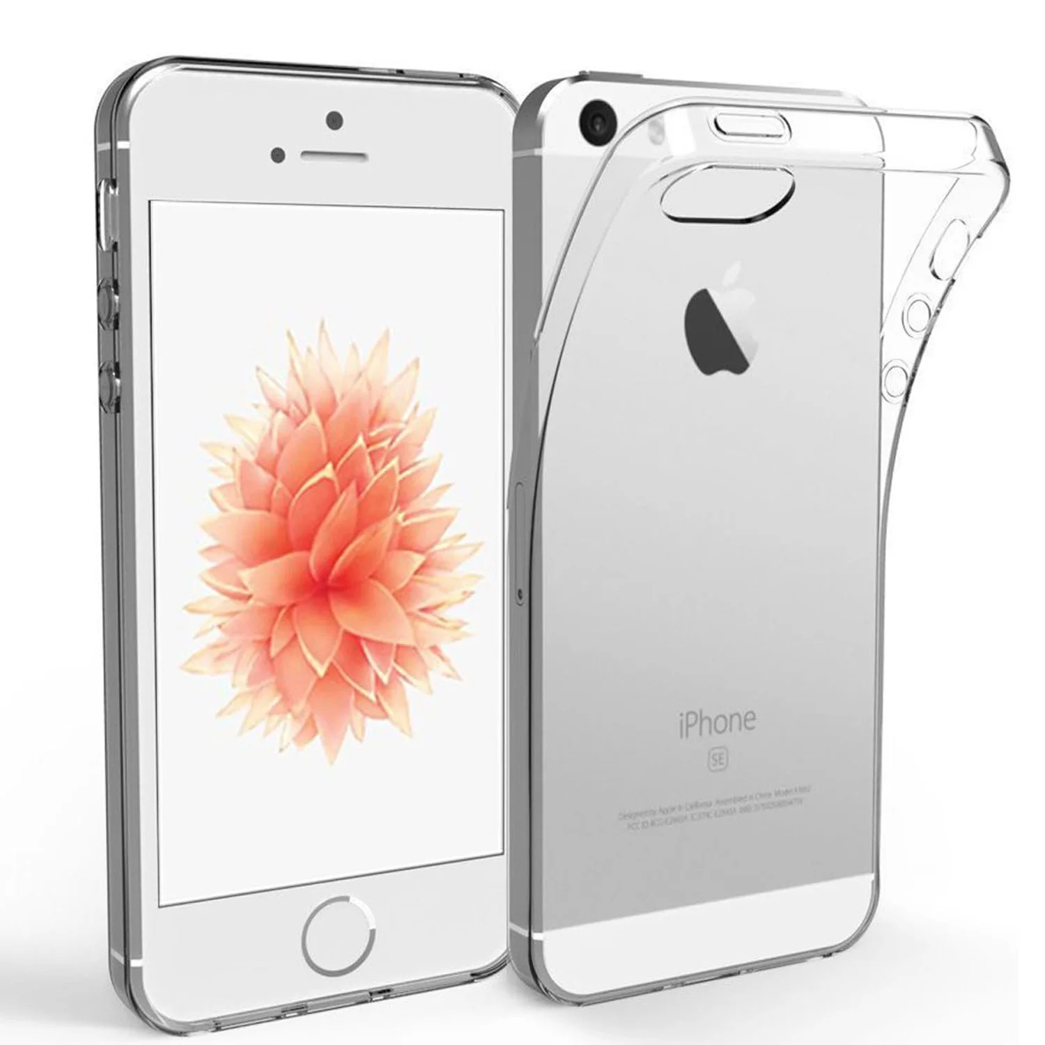 För iphone 5 -skal, genomskinligt silikonskal, mjukt tpu-skal för iphone 5s se, se iphone 7 , iphone 8 genomskinligt skal