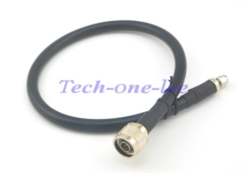 Cabo de extensão n macho para rp sma plugue fêmea pino rf conector coaxial adaptador 50cm lmr400 trança jumper cabo