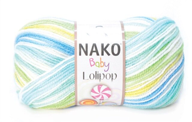 Nako Lollipop 100% Premium Acrylic Yarn DIY Hand knitting yarn blanket sweater cardigan beanie baby knitting yarn crochet: 81119
