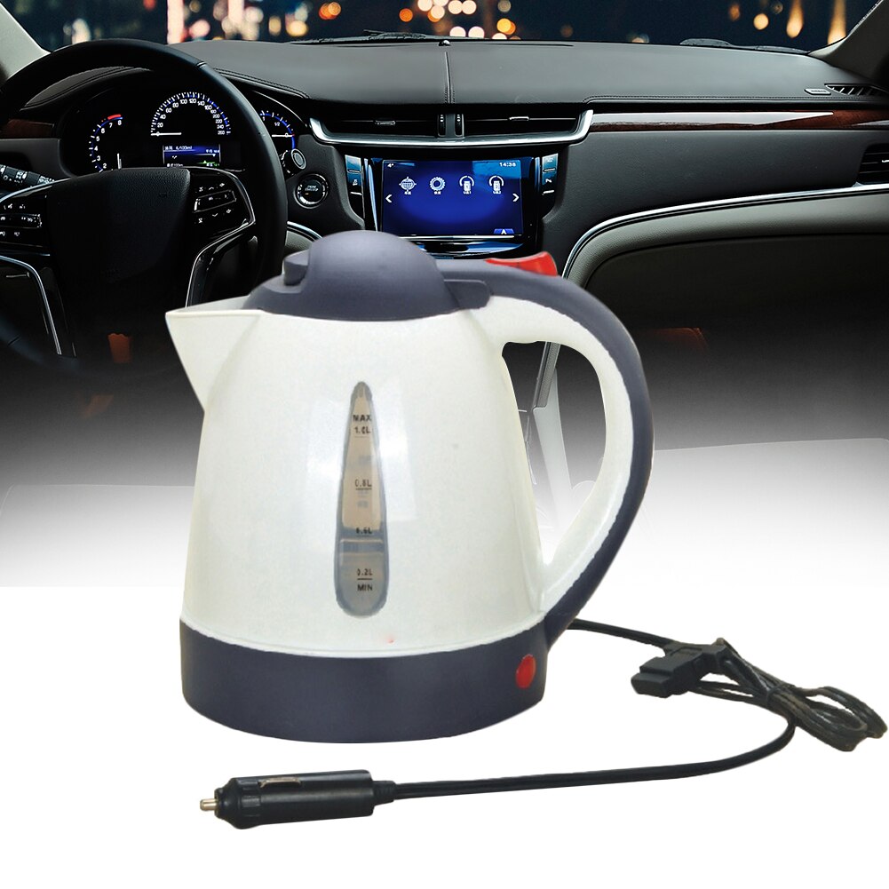 Lastbil bil resa 24v ergonomisk bil halkfri kaffe bärbar te 1l soppa 250w vattenkokare skållningsskyddande varmvattenberedare