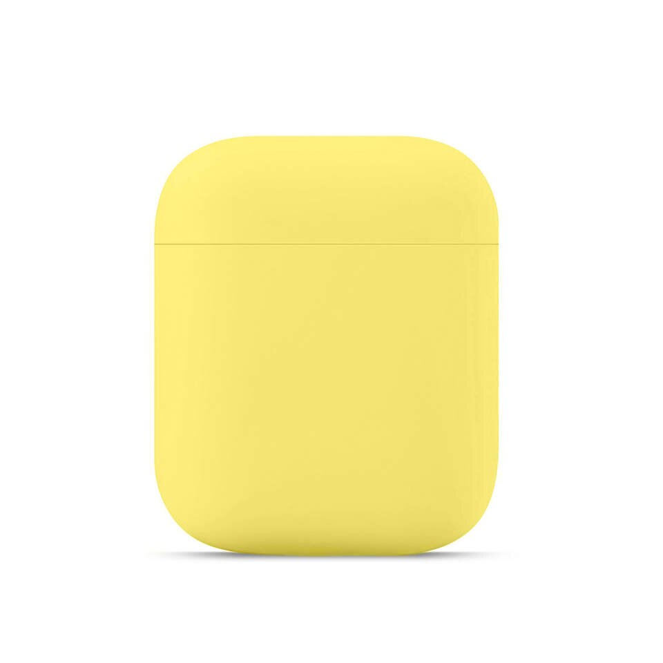 Funda de silicona para Airpods 2/1 cubrir lindo Airpods Ultra-delgada Airpods 2 MIFN auriculares para los Airpods 2/1 casos: Yellow