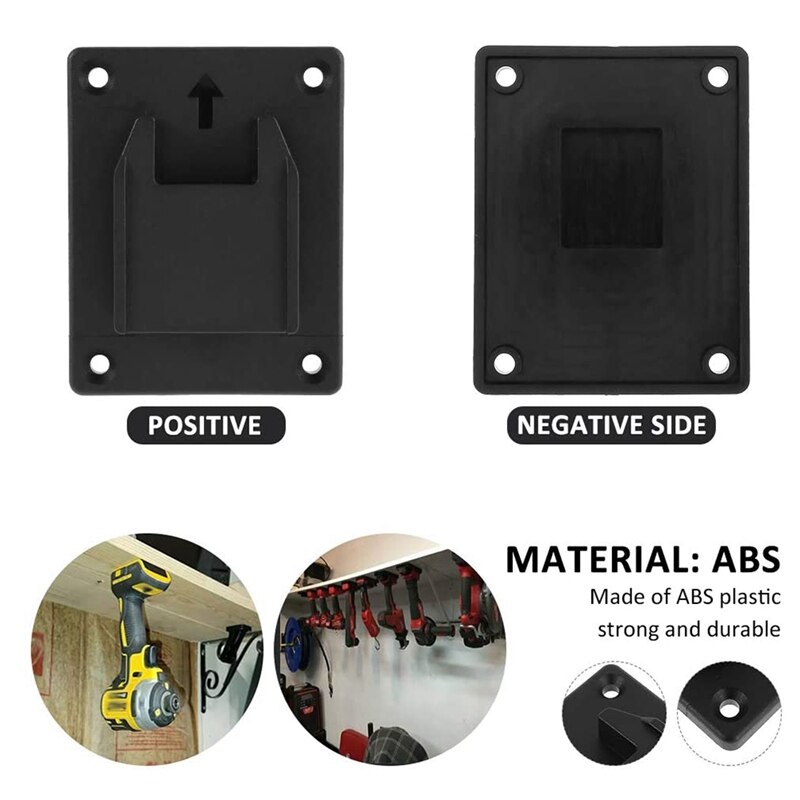 Soportes de herramientas con 24 tornillos para Dewalt, montaje de taladro de 20V, compatible con Milwauke E M18, 6 paquetes