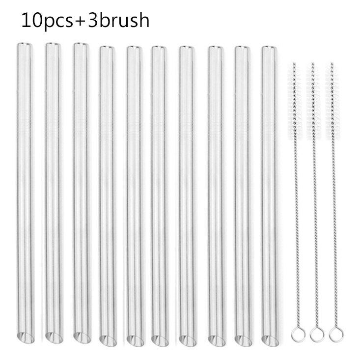 5/10pcs 12mm Reusable Pointed-End Drinking Straw Stainless Steel Drink Pearl Milkshake Fat Bubble Tea Straws Cocktail Party: Silver 10pcs