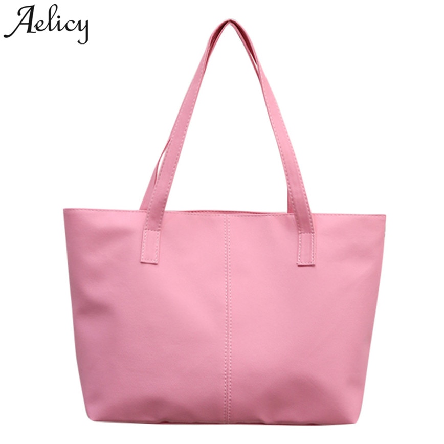 Aelicy senhora hangbag macio couro do plutônio preto grande capacidade totes saco de compras alta qualidade messager saco feminino c30