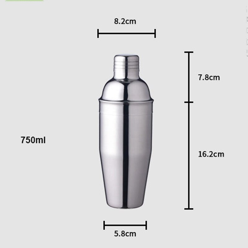 19PCS Stainless Steel Cocktail Shaker Blender Bartender Browser Kit Home Bar Bartender Setting Tool and Wine Wooden Rack Stand: S75-7