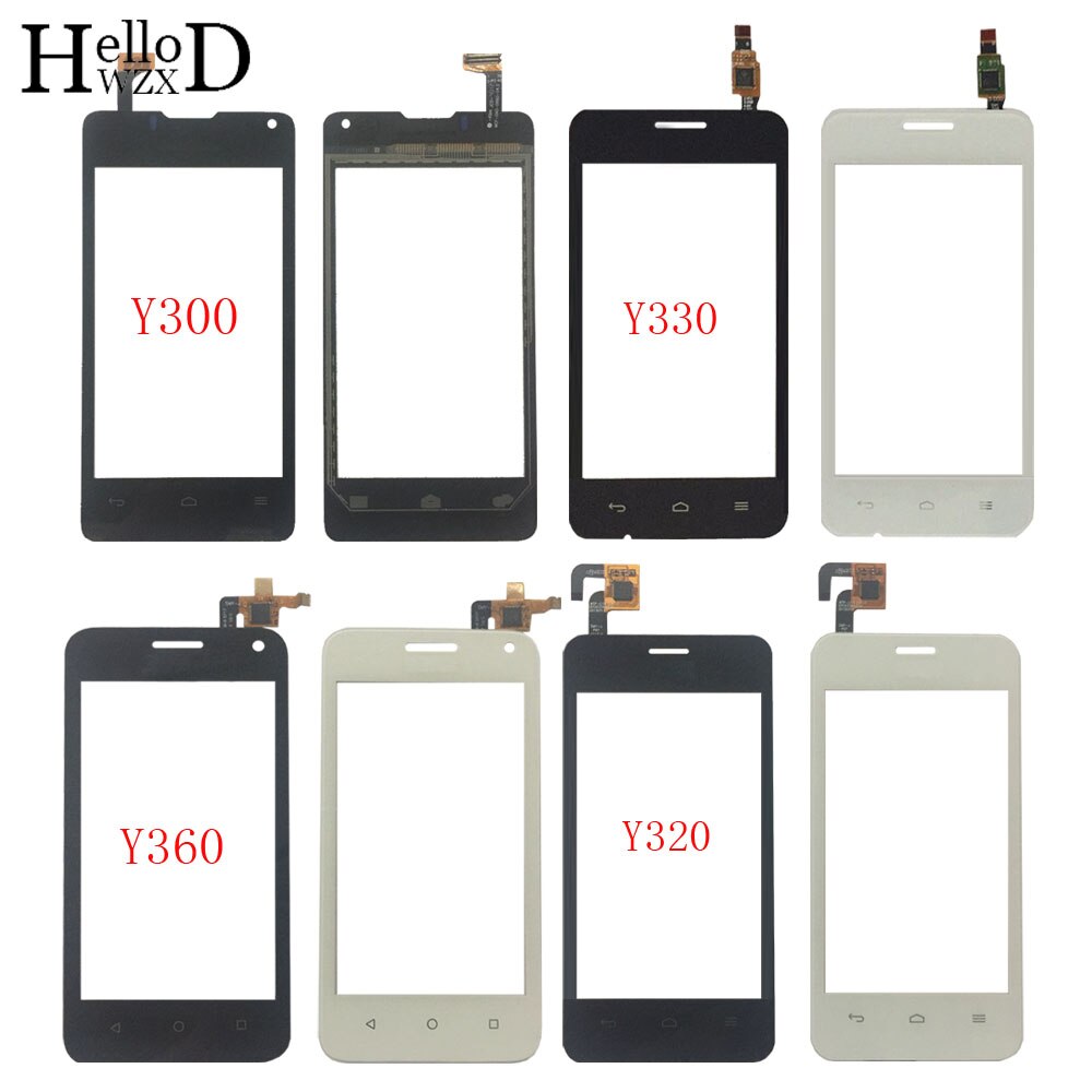 Touch Screen Digitizer Panel Voor Huawei Y300 Y320 Y330 Y360 Lens Sensor Touchscreen Voor Glas 3M Lijm
