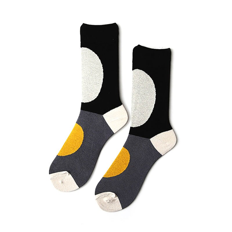 Ladies And Man Sports Skateboard Socks Pure Cotton Lovers Cartoon Mid Tube Socks