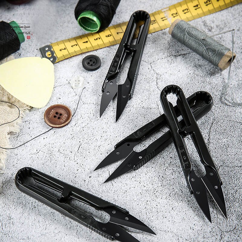 Durable U Scissors Sewing Embroidery Yarn Scissors Cutter Steel Clipper Nipper U Shape Thrum Scissors Trimming Scissor Tool
