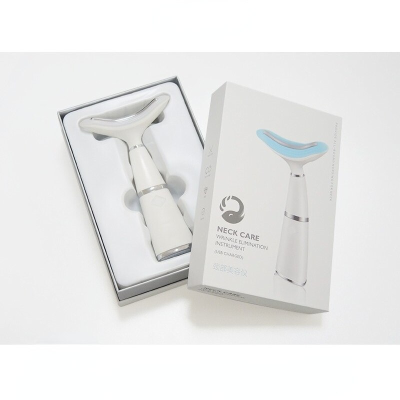 Masseur Anti-âge pour le visage et le cou, lumière LED, Vibration sonique, élimination des rides et de la chaleur, resserrement de la peau, levage du cou, dispositif de beauté