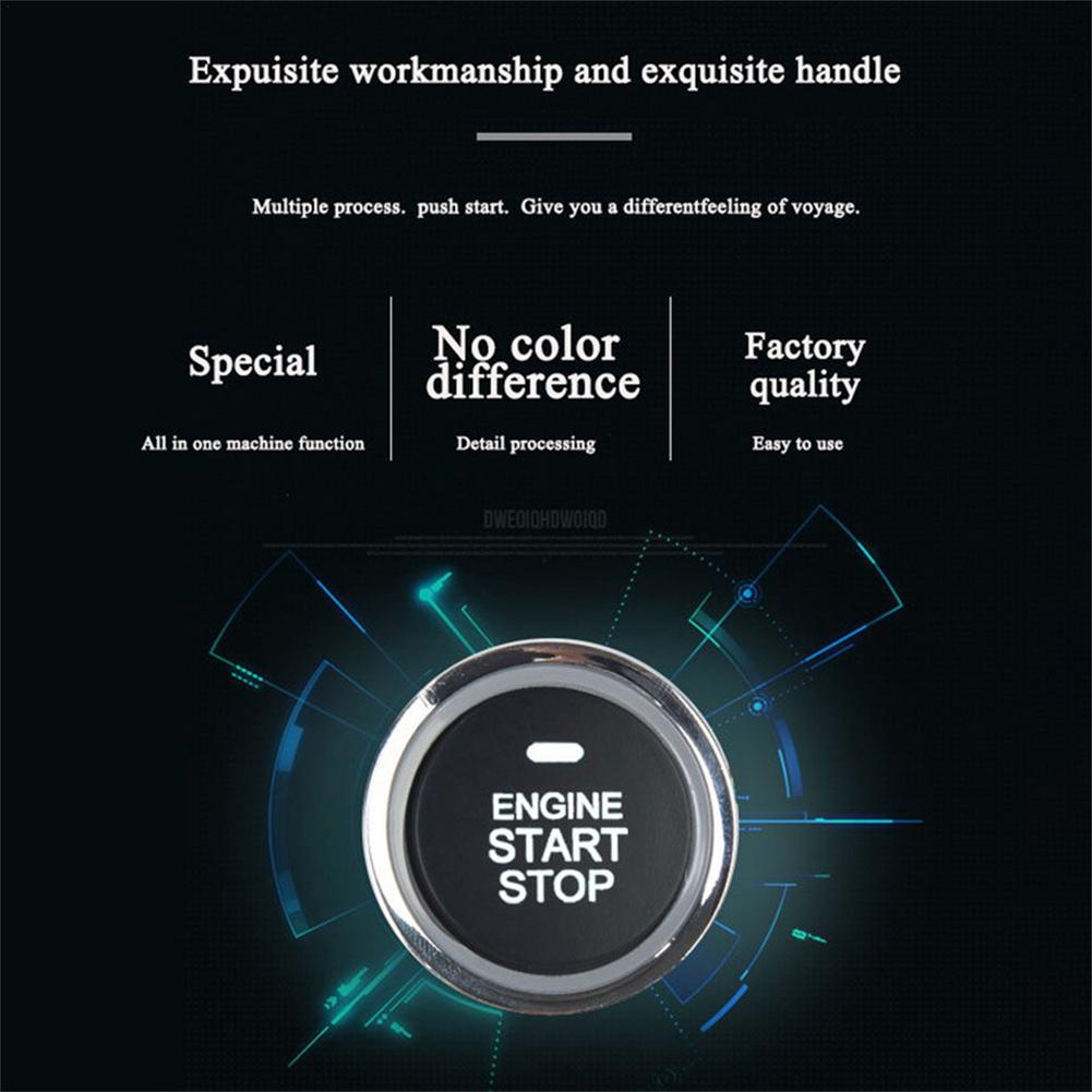 12V Car SUV Keyless Entry Engine Start SUV Keyless Alarm System Push Button Remote Starter Stop Auto Car Accessories Tool