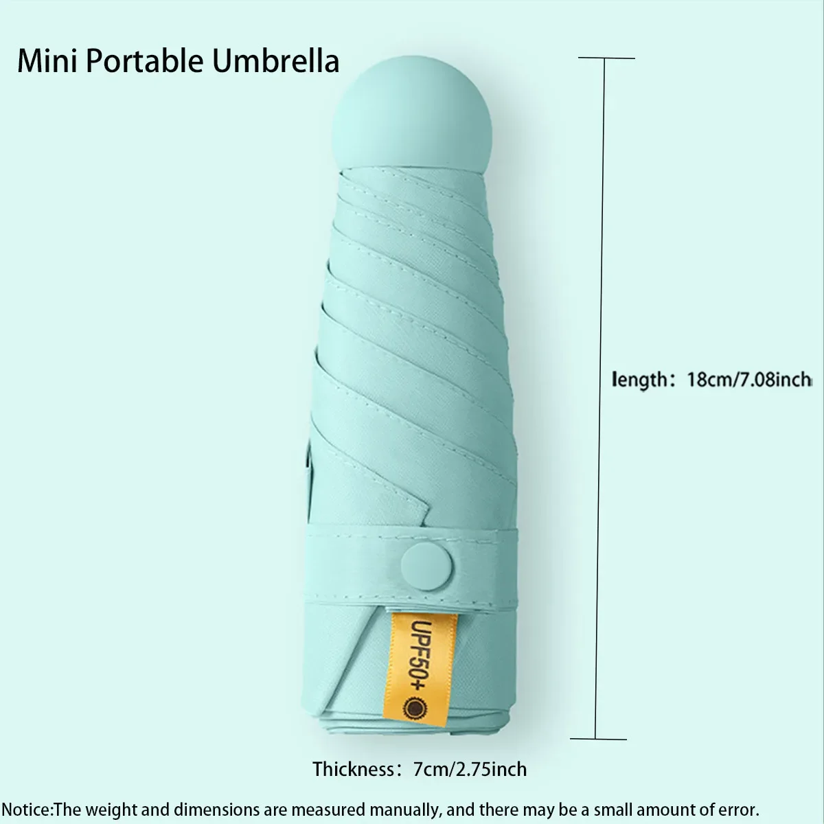 Parasol parapluie de voyage Compact ultraléger Mini Portable étanche pliant parapluie hommes et femmes parapluie: vert clair