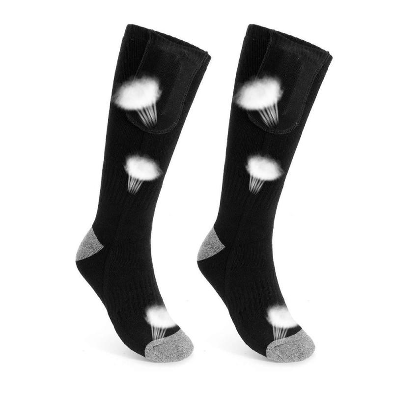 Winter draussen Sport Socken Heizung Socken Warme Knie-Hohe Starke Eis Angeln Radfahren Wandern Sport Socken Elektrische Erwärmung Thermische: B