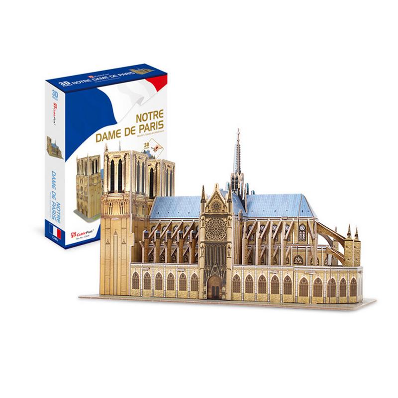 53PCS Famous Building 3D Puzzle Notre Dame 3D Puzzle Toys for Children Adult
