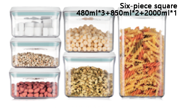Airtight Food Storage Containers with One Key Press to Seal Lids Waterproof and stackable Suitable for storing flour, nuts, etc.