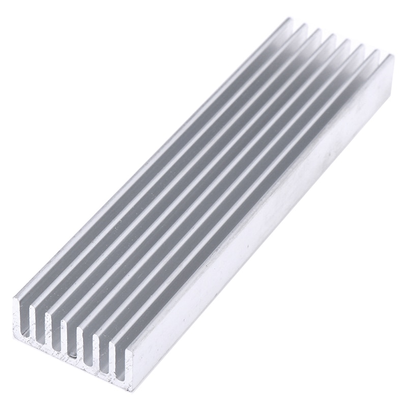 Geëxtrudeerd Aluminium Heatsink Voor High Power Led Ic Chip Koeler Radiator Koellichaam 100*25*10mm