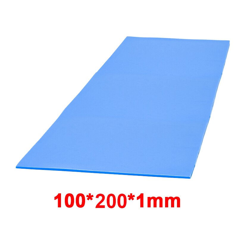 6.0 w/mk 100*200mm värmeledningsförmåga cpu kylfläns kylande ledande silikon kuddar termiska kuddar: 100 x 200 x 1 mm