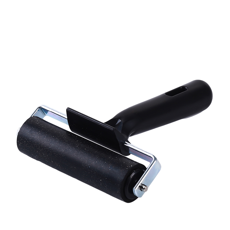 Black Brayer Ink Painting Printmaking Roller Art Stamping Tool Refined Tough Rubber Roller Painting Tools