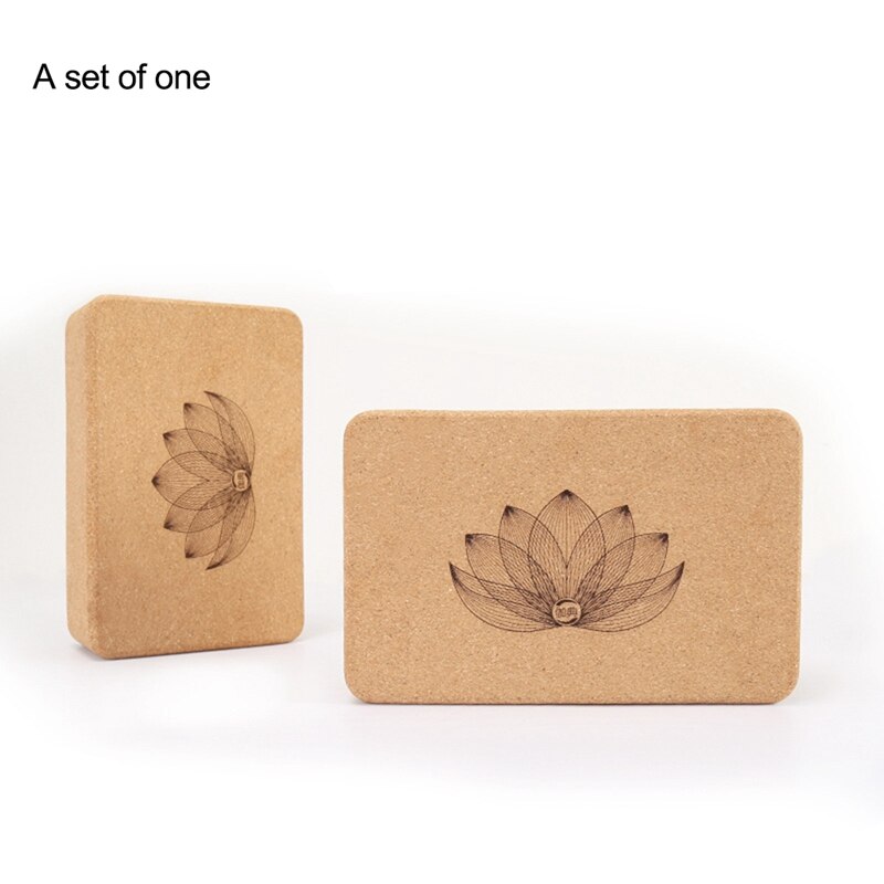 -Eco-Friendly Yoga Block Cork Sports Home Exercise Wooden Yoga Block Soft High-Density Block Support Posture Indoor Sport