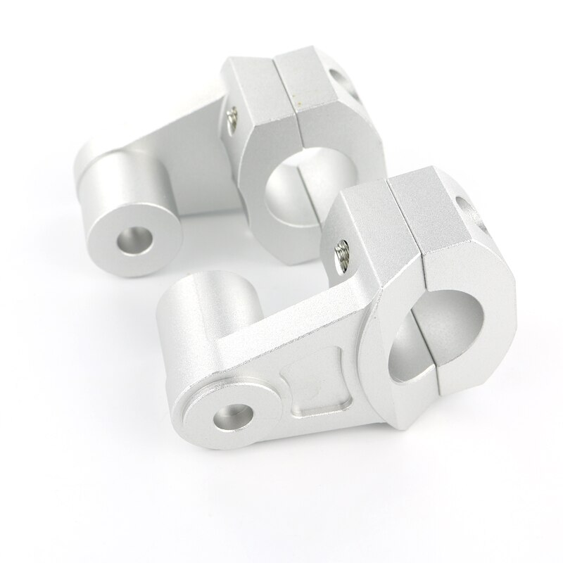 For KTM 790 Duke 1 1/8" 28mm CNC Aluminum Handle Bar Handlebar Fat Bar Mount Risers Motorcycle Accessories: silver