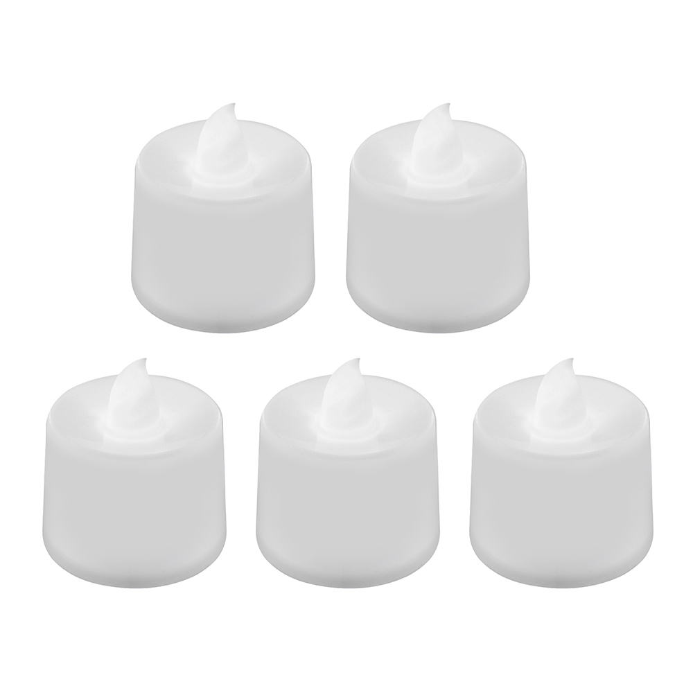 Bougie LED multicolore créative 1 pièce, Simulation de lampe couleur flamme bougie chauffe-plat maison mariage fête d&#39;anniversaire décoration de noël gargarisme: WHITE