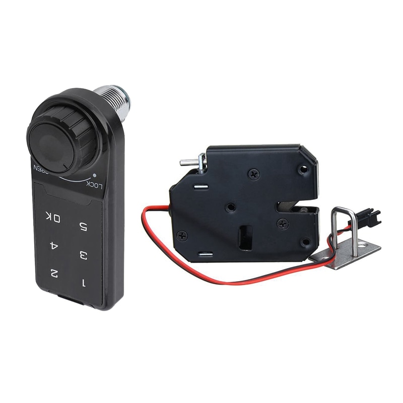 1pcs Electronic Cabinet Lock Press Keypad Password Access Lock (L20) & 1pcs 12V 2A Electric Magnetic Lock 150KG/330Lb Fail Safe