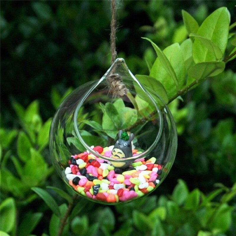 Vase en boule de verre suspendu, pot de fleur, récipient de Terrarium, décoration pour fête et mariage: Ball shape 10cm
