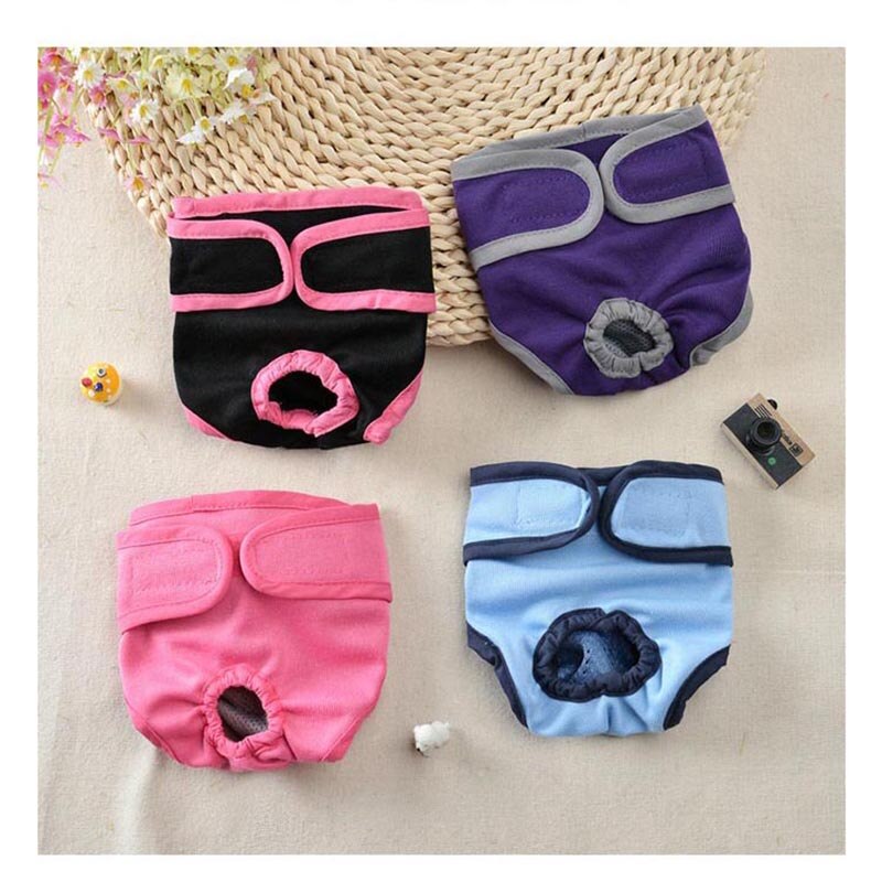 Dog Diapers Physiological Pants for Female Dog Puppy Sanitary Washable Dog Diapers Underwear Short Panties Pet Underwear