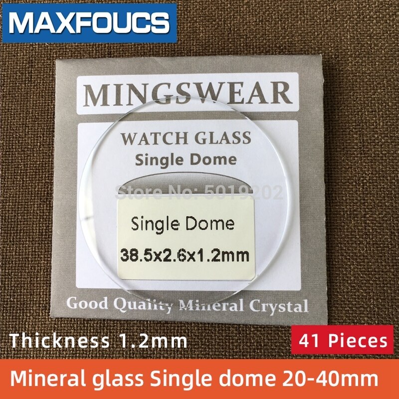 Tafel Glas Mineraal Glas Enkele Dome Dikte 1.2 Mm Diameter 20 Mm ~ 40 Mm 41 Stuk Transparante Crystal