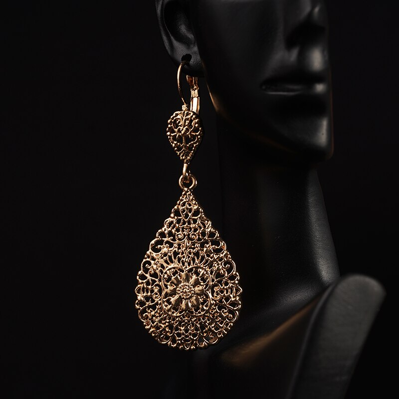 Marokkaanse Sieraden Collectie Arabische Dubai Bruids Sieraden Collectie Vergulde Armband Vrouwelijke Oorbellen Ketting