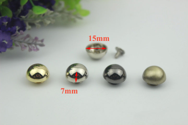 20pcs Meetee Rivets Nails for Bag Hardware Handbag Decorative Studs Button Nail Metal Buckles Clasp Snap Hook DIY Leather Craft