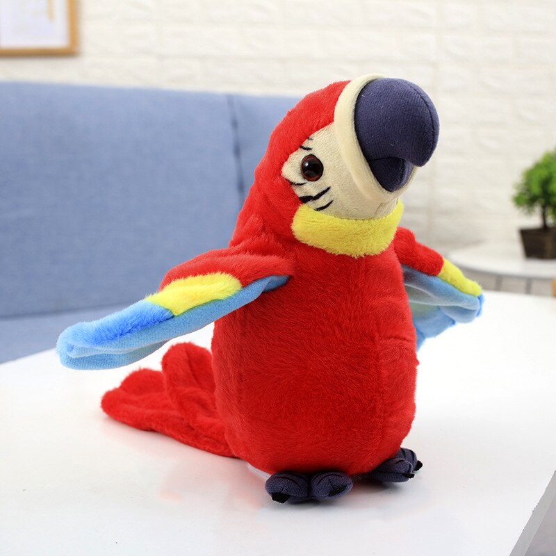 Électrique parlant perroquet en peluche jouet mignon parlant Record répète ce que vous dites enfants jouet enfants d'anniversaire perroquet en peluche