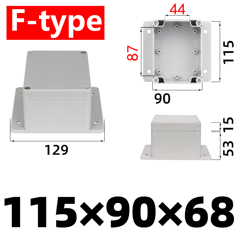 Ip67 waterproof enclosures, plastic boxes, electronic project boxes, outdoor instruments, electrical project boxes, junction boxes with earpieces: Ivory