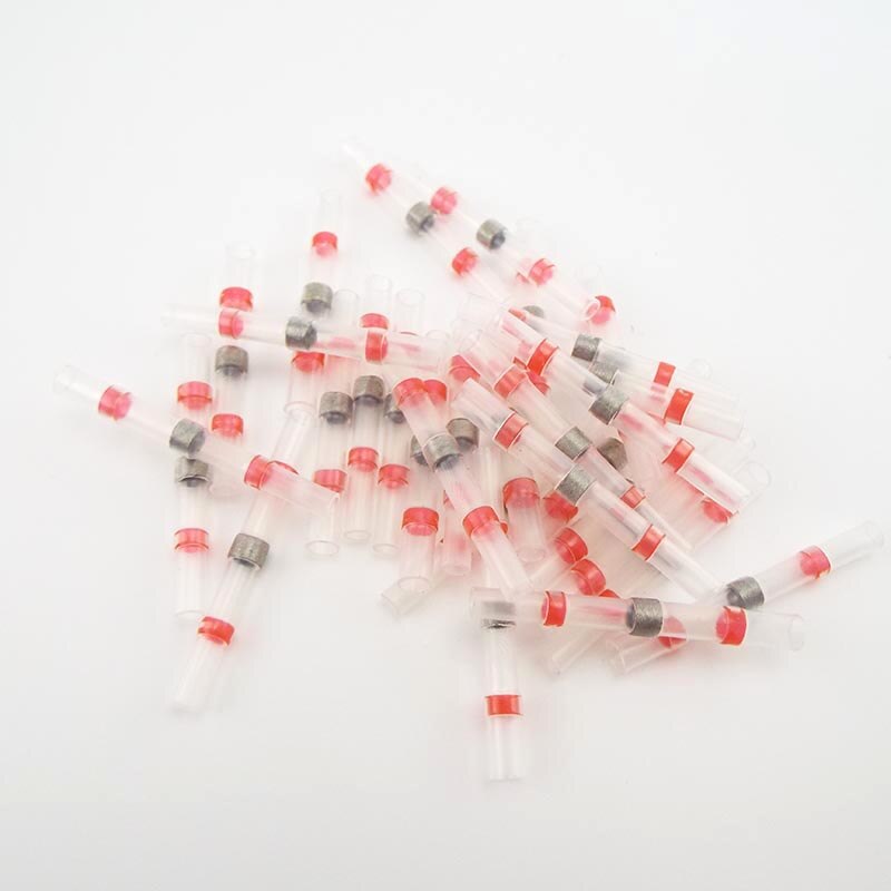Waterproof Electrical Heat Shrink tube Connector plug cable wire Butt Sleeve Seal Soldering Terminals Insulated Solder awg 18-22